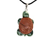 Multistone Carved Turtle Pendant Set of 10