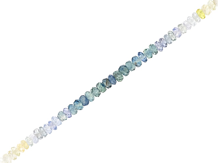 Multicolor Sapphire 3mm Faceted Rondelle Bead Strand Approximately 16-16.5" in Length