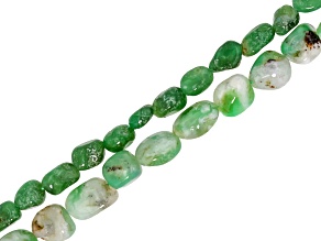 Australian Chrysoprase Nugget Strand set of 2