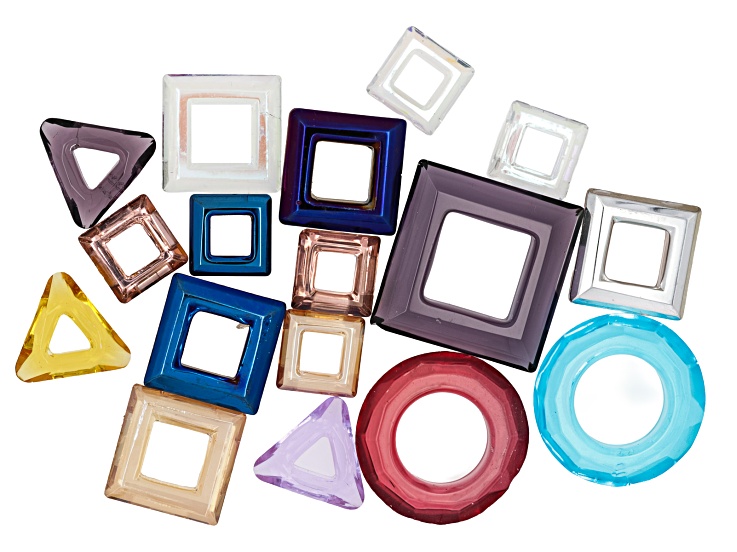 Multicolor Assorted Crystal Components Set of 19 - JMO685 | JTV