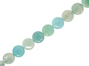 Quartzite 12mm Coin Bead Strand Approximately 15-16" in Length