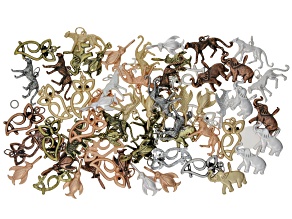Multi-Tone Animal Charm Set of 62