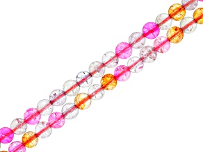 Pink Quartz 7mm Round Bead Strand Set of 2