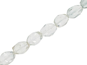 Crystal Quartz 27x20mm Nugget Bead Strand Approximately 15" in Length