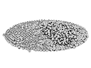 Silver Tone 3mm Round Loose Bead Set of 1000