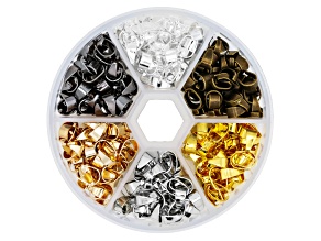 Assorted Tone 3x8mm Bail Set of 300