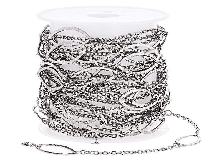 Stainless Steel Station Chain with 18x8mm Marquise Links Total of 4 Meters