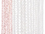 White & Pink 2.5-8mm Assorted Bead Strand Set of 20