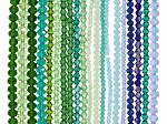 Blue & Green 2.5-8mm Assorted Bead Strand Set of 20