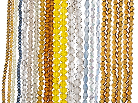 Earth Tone 2.5-8mm Assorted Bead Strand Set of 20