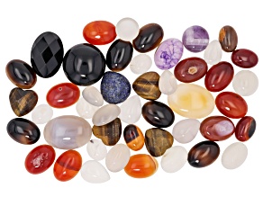 Multi-Stone Evening Shades 10-25mm Assorted Shape Cabochon Set of 46