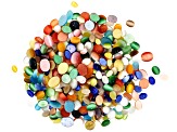 Multicolor Fiber Optic Cabochon Parcel Total of 100 Grams