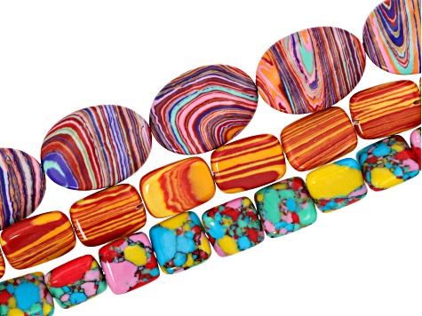 Calisilica Assorted Mystery Bag Bead Strand Set of 10