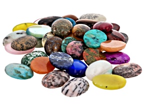 Multi-Stone 18x25mm Oval Cabochon Set of 40