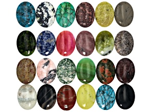 Multi-Stone 30x40mm Cabochon Set of 24