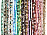 Multi-Stone Matte 4mm Round Bead Set of 30