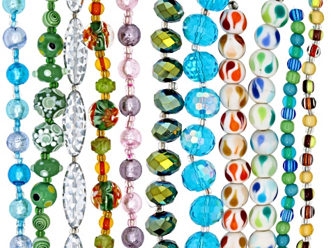 Multicolor Assorted Size and Shape Set of 11