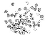 Stainless Steel Appx 5x3mm Earring Clutch Appx 50 Pieces
