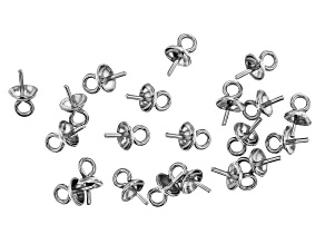 Stainless Steel Bail Pin with Cup Finding Appx 7x4mm Appx 20 Pieces