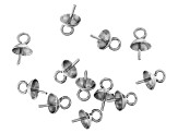 Stainless Steel Appx 8x5mm Bail Pin with Cup Findings Appx 12 Pieces