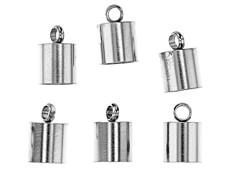 Stainless Steel Appx 12x8mm End Caps Appx 6 Pieces