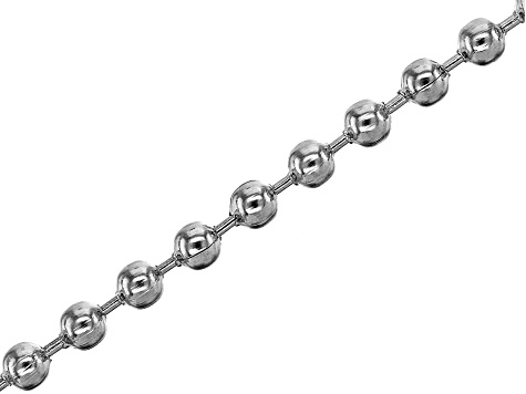 Stainless Steel Unfinished Ball Chain Appx 1 Meter in length Appx 2mm Links with Connector