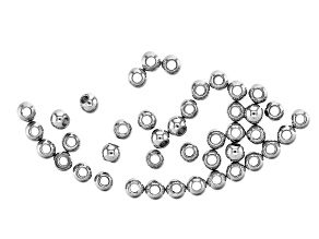 Stainless Steel Appx 3mm Round Spacer Beads Appx 40 Pieces