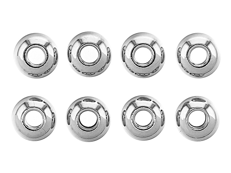 Stainless Steel Appx 8x5mm Donut Shaped Spacer Beads Appx 8 Pieces