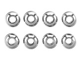Stainless Steel Appx 8x5mm Donut Shaped Spacer Beads Appx 8 Pieces