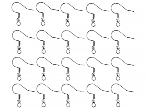 Stainless Steel Appx 19mm Fish Hook Earwires Appx 10 Pairs