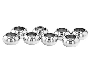 Stainless Steel Appx 10x5mm Donut Shaped Spacer Bead Appx 8 Pieces