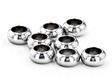 Stainless Steel Appx 10x5mm Donut Shaped Spacer Bead Appx 8 Pieces