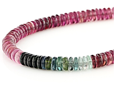 Multi-Color Tourmaline 5mm Thin Rondelle Bead Strand