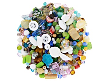 Deep Seas Czech Glass Beads 1lb Bag Of Assorted Shapes And Sizes