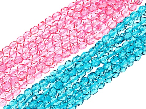Color Pop Czech Glass Bead Strand Set of 16, No 2 Bags are Alike