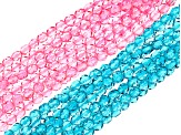 Color Pop Czech Glass Bead Strand Set of 16, No 2 Bags are Alike