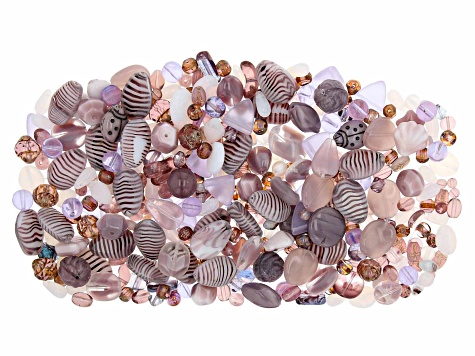 Czech Glass Peaceful Day Dream Hand Mixed 1/2 LB Bag of Asst Shape, Color & Size Beads, No 2 Alike