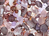 Czech Glass Peaceful Day Dream Hand Mixed 1/2 LB Bag of Asst Shape, Color & Size Beads, No 2 Alike