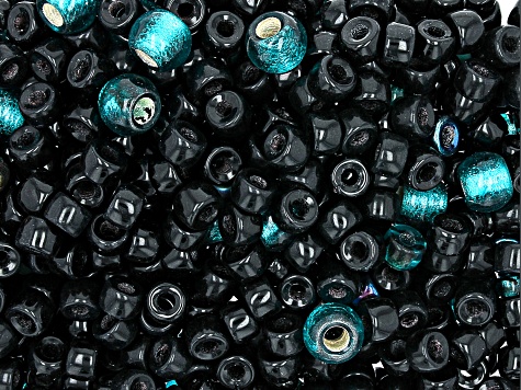 Lot of 50 6mm Czech glass pony beads, Transparent medium Sapphire
