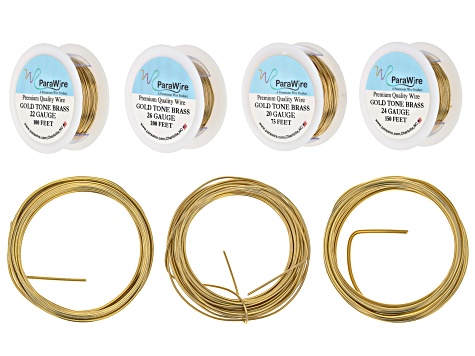 Jewelers Brass Set & Bare Gold Wire Set Total of 575 Feet