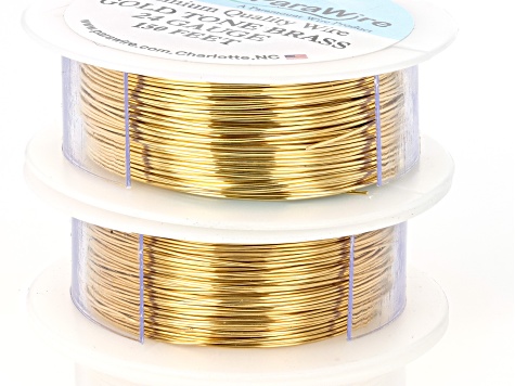 Jewelers Brass Set & Bare Gold Wire Set Total of 575 Feet