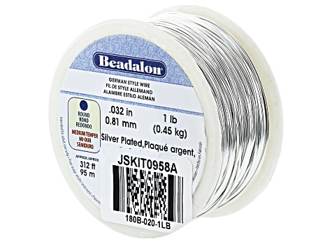Round German Style Wire 20 Gauge in Silver & Gold Tone 1lb Spool Set of 2