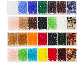 Multicolor Magical Mega Set of 4mm Glass Bicone Beads