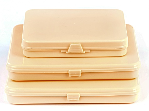 Plastic Boxes Set of 3 Different Sizes with 44 Total Containers