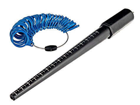Ring Sizer and Plastic Ring Mandrel Kit Size 1-15 with half sizes in between in US Size