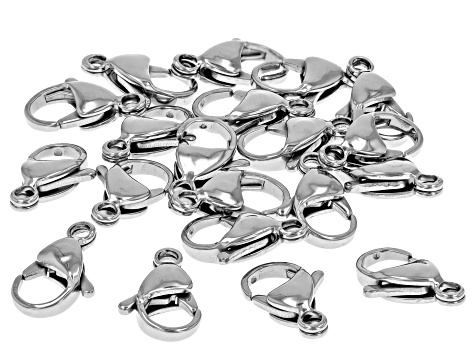 Stainless Steel Lobster Claw Clasp appx 15mm appx 20 Total Pieces ...