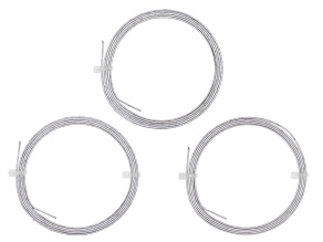 Artistic Wire Set of 3 21 Gauge appx 5x0.75mm Flat Tarnish Resistant Silver appx 3 ft.