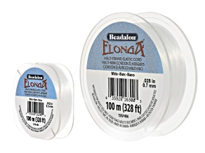 Elonga White 0.7mm & 0.3mm Elastic Cord Set Total of 200 Meters