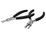 Stainless Steel Bail Making Pliers Set Of 2: 1 Small 4mm/2mm And 1 Large 8mm/5mm Size