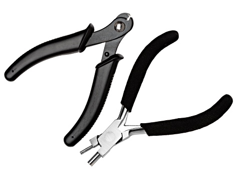 Memory Wire Finishing Pliers With 2mm /& 4mm Diameter Ends-Silver With Black Hand